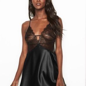 Victoria's Secret Black Lace Teddie Size Small Excellent Condition